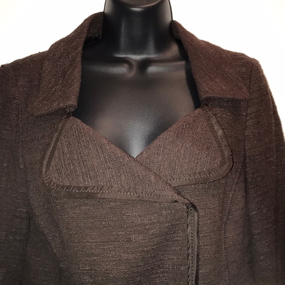 BANANA REPUBLIC Brown Crop Blazer/Jacket~sz 8~EUC - Picture 2 of 8